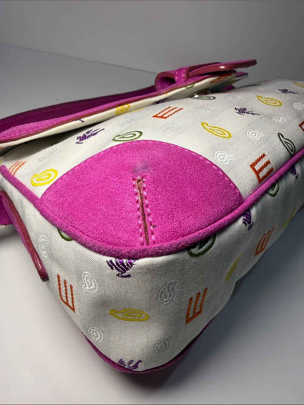 ETRO Multicolor Logo & Paisley Baguette Bag | Made in Italy - Picture 9 of 14